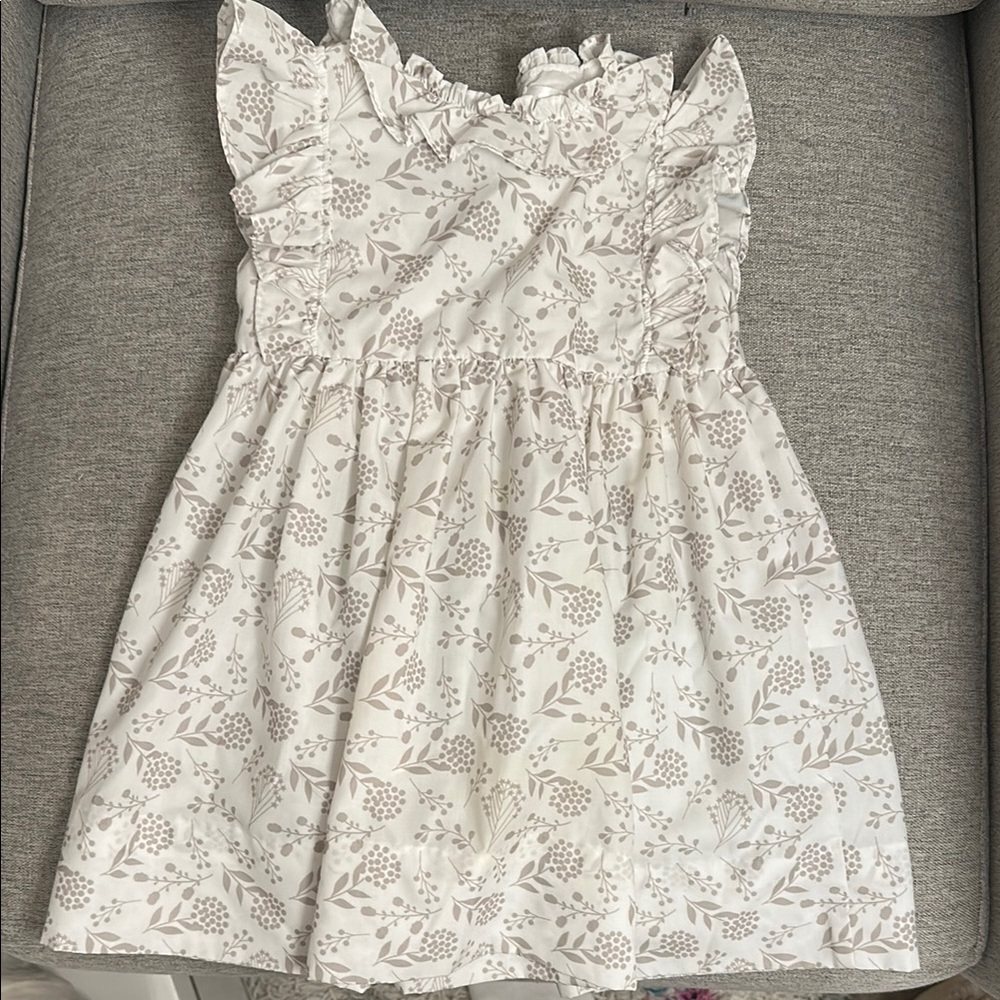 White and Tan girls Sundress